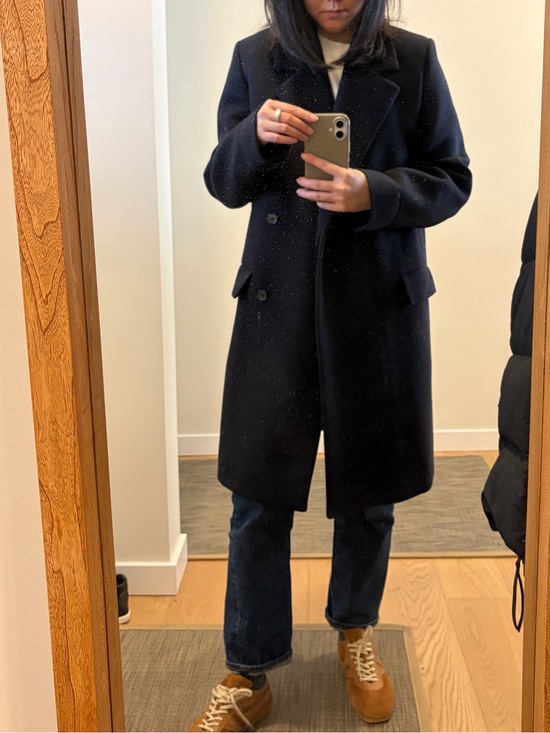 COS Other - COS Navy Double-Breasted Wool Belnd Coat
